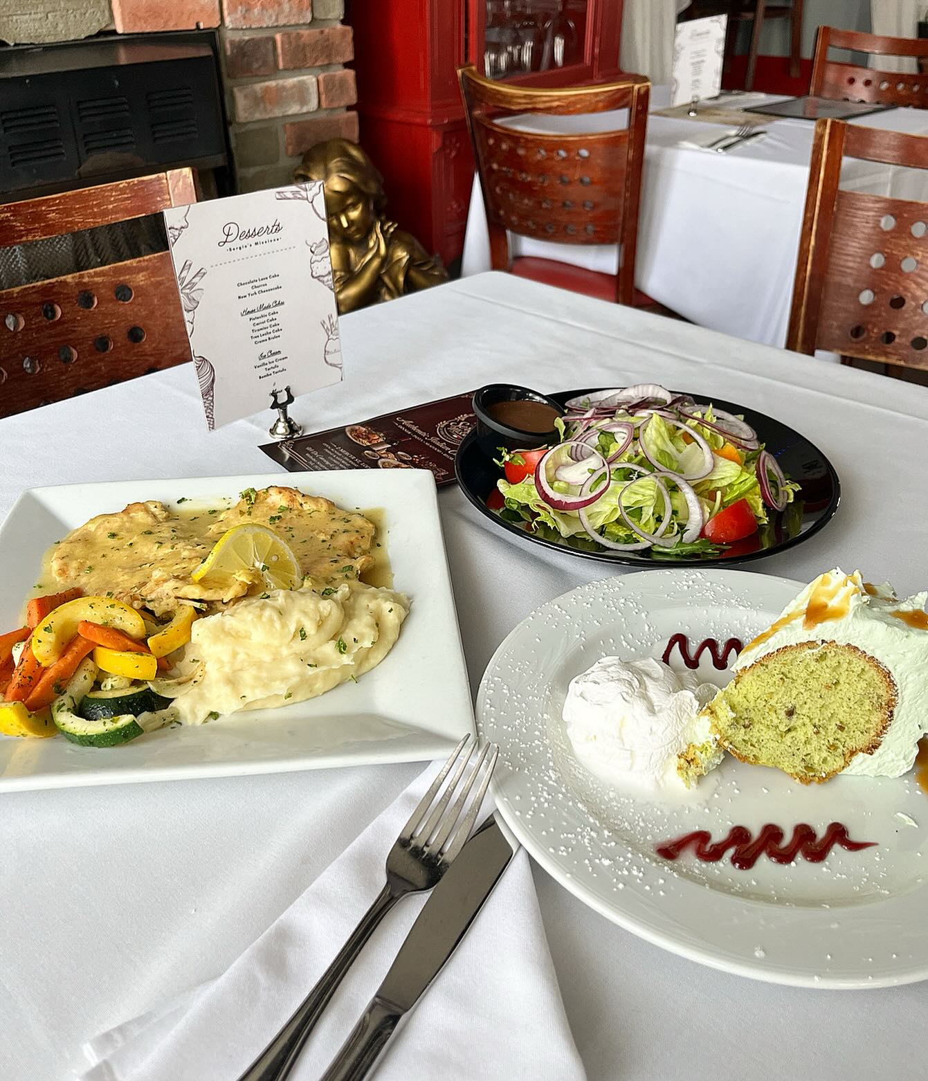 plated table